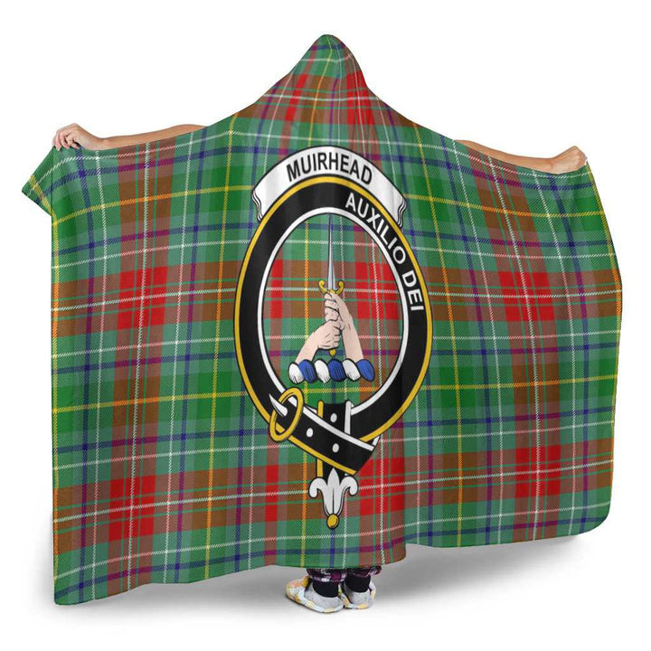 Scottish Muirhead Clan Crest Tartan Hooded Blanket Tartan Plaid 2