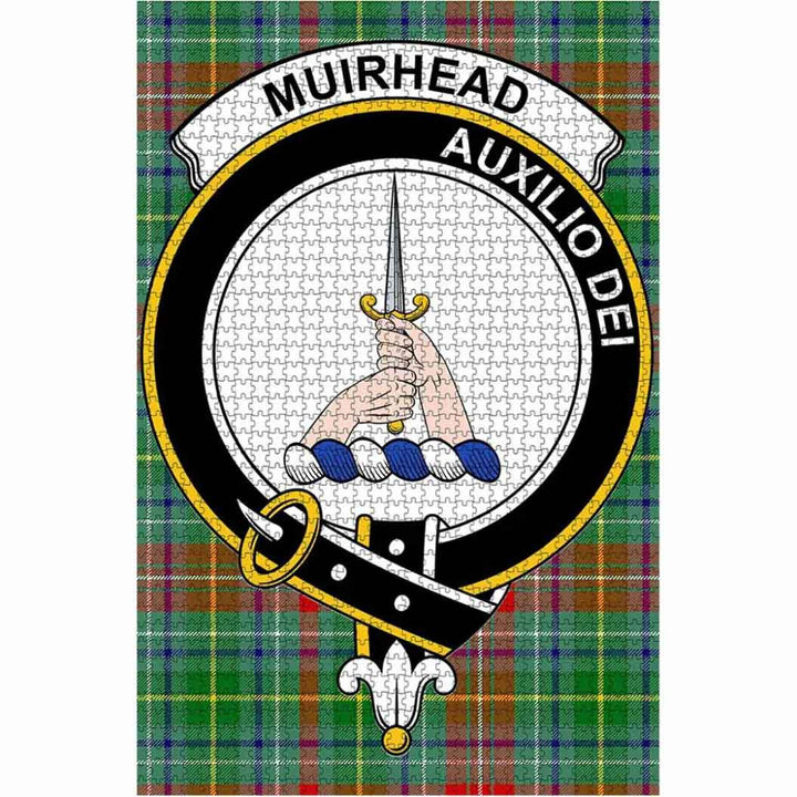 Scottish Muirhead Clan Crest Tartan Jigsaw Puzzle 1