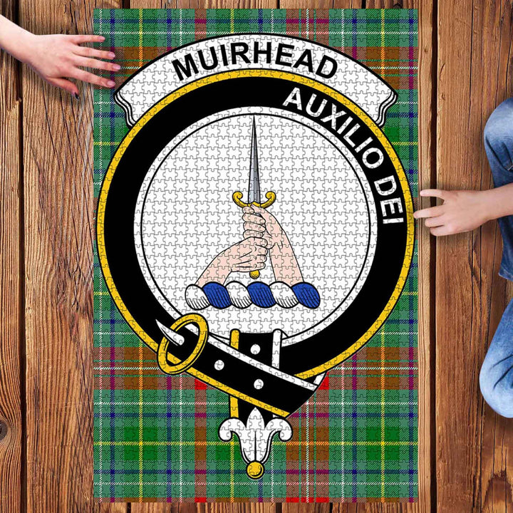 Scottish Muirhead Clan Crest Tartan Jigsaw Puzzle 3
