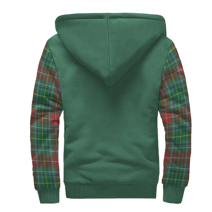 Scottish Muirhead Clan Crest Tartan Plaid Sleeve Sherpa Hoodie