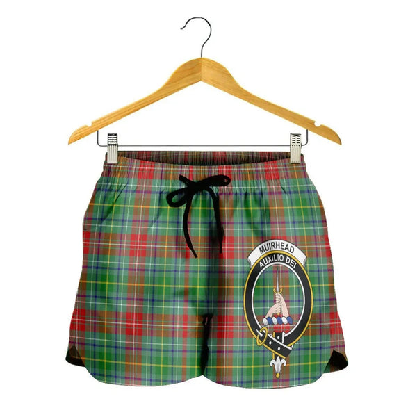 Scottish Muirhead Clan Crest Tartan Women Shorts