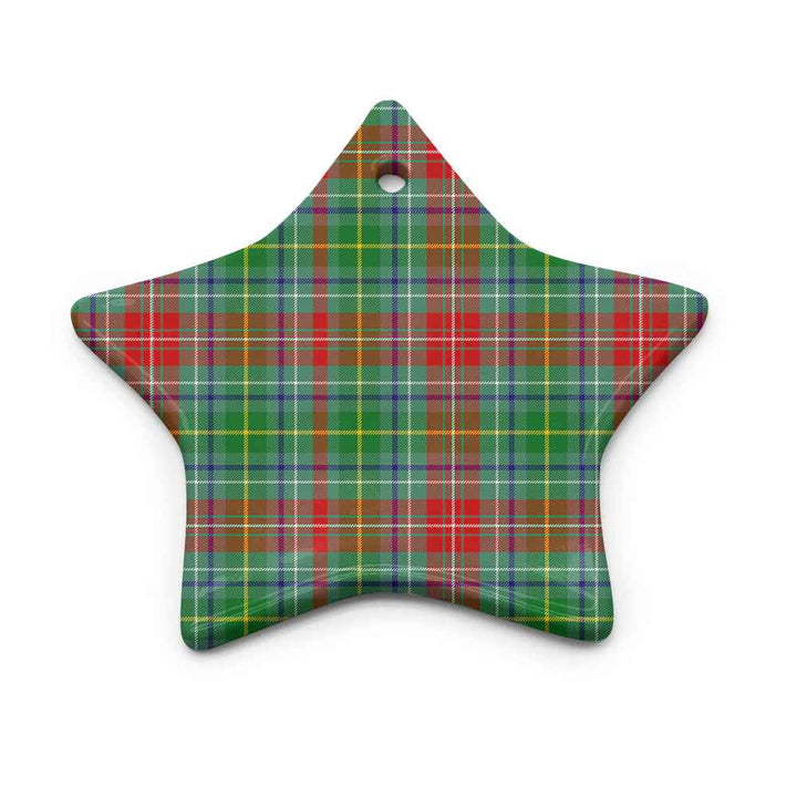 Scottish Muirhead Clan Tartan Ceramic Ornament Star Shape Tartan Plaid