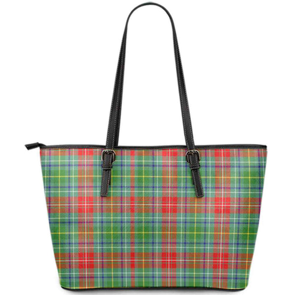 Scottish Muirhead Clan Tartan Leather Tote Tartan Plaid