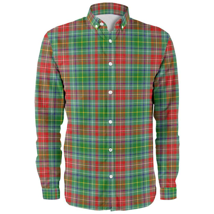 Scottish Muirhead Clan Tartan Long Sleeve Shirt Front Side Tartan Plaid
