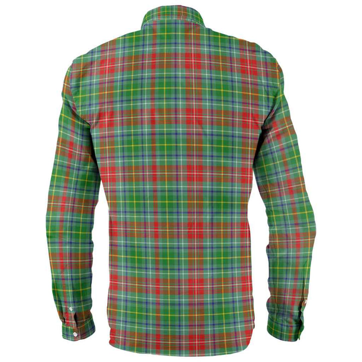 Scottish Muirhead Clan Tartan Long Sleeve Shirt Back Side Tartan Plaid