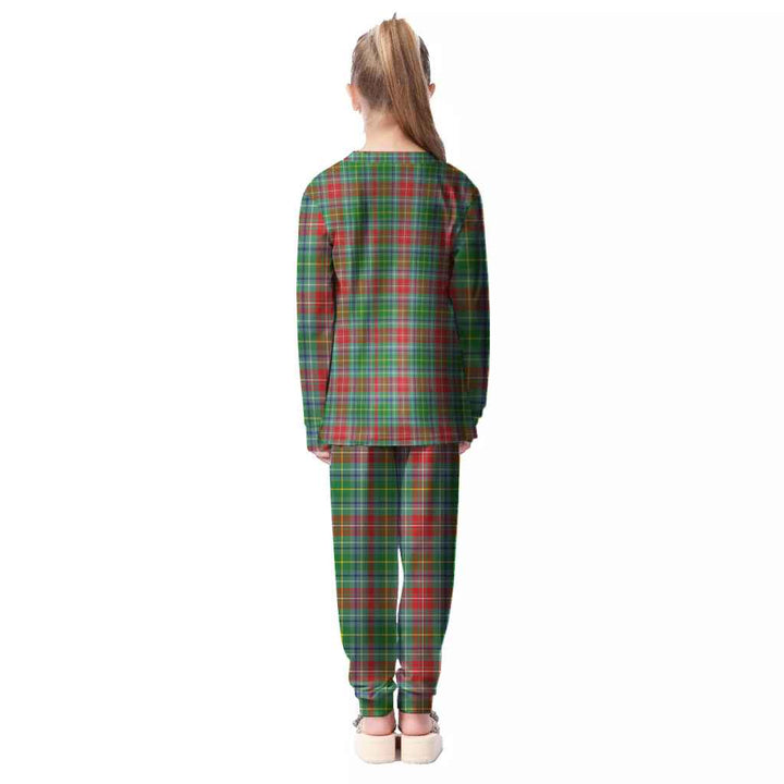 Scottish Muirhead Clan Tartan Pajama Set Kid Back Side Tartan Plaid