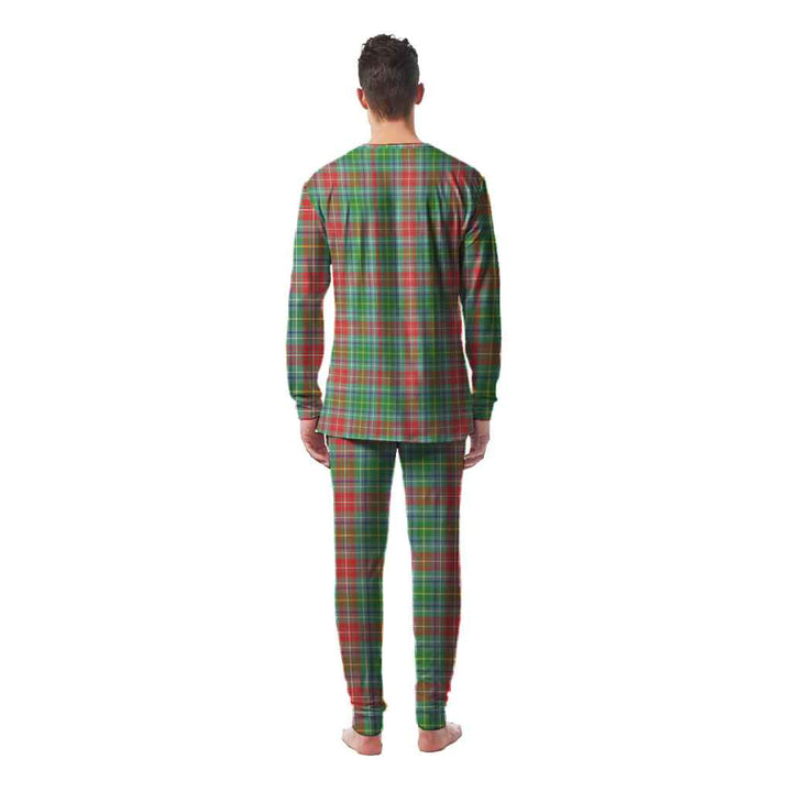 Scottish Muirhead Clan Tartan Pajama Set Men Back Side Tartan Plaid