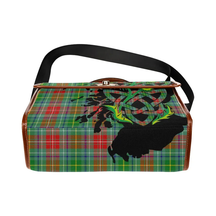 Scottish Muirhead Clan Tartan Waterproof Canvas Bag With Thistle Tartan Plaid 5