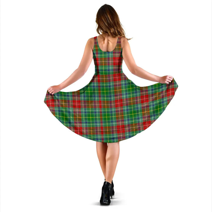 Scottish Muirhead Clan Tartan Women Midi Dress