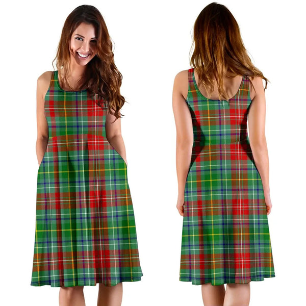 Scottish Muirhead Clan Tartan Women Midi Dress