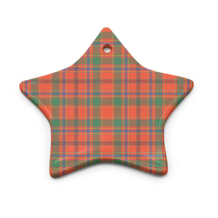 Scottish Munro Ancient Clan Tartan Ceramic Ornament Star Shape Tartan Plaid