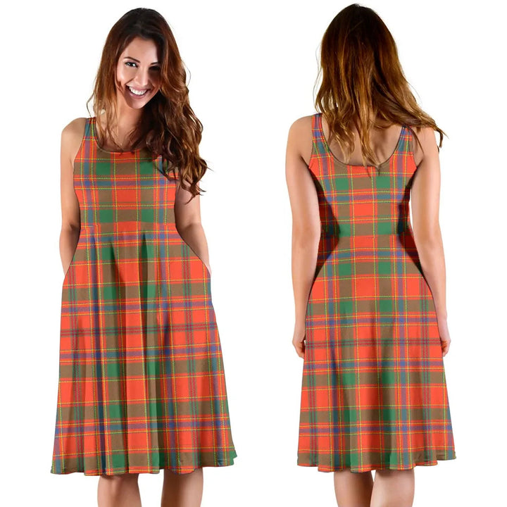 Scottish Munro Ancient Clan Tartan Women Midi Dress