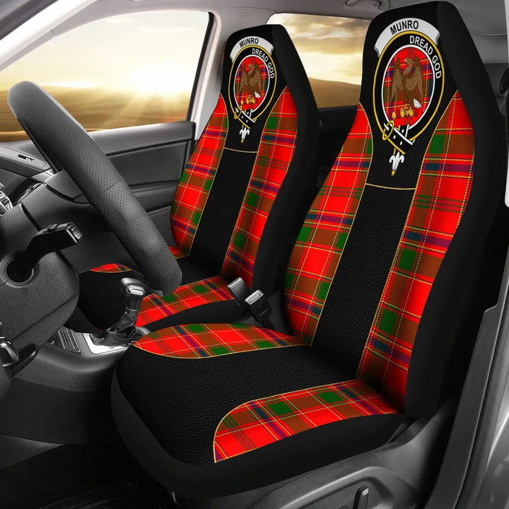 Scottish Munro Clan Crest Tartan Car Seat Covers - Special Style 1