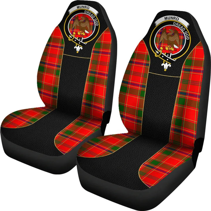 Scottish Munro Clan Crest Tartan Car Seat Covers - Special Style 2