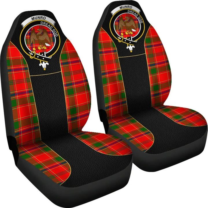 Scottish Munro Clan Crest Tartan Car Seat Covers - Special Style 4