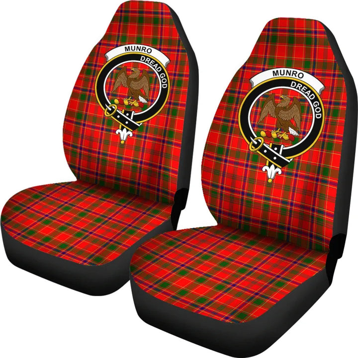 Scottish Munro Clan Crest Tartan Car Seat Covers 1