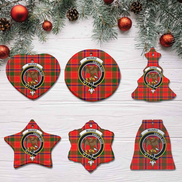 Scottish Munro Clan Crest Tartan Ceramic Ornament All Tartan Plaid