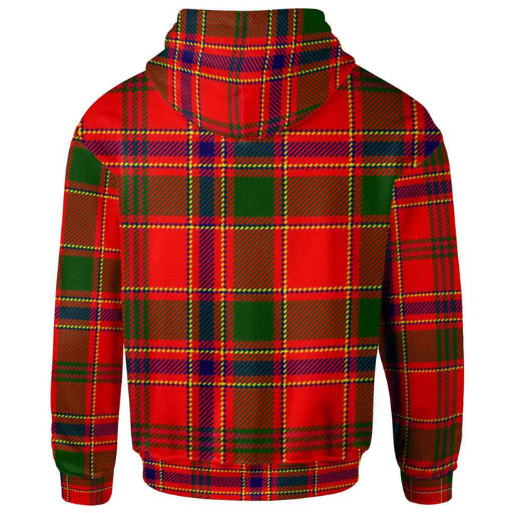 Scottish Munro Clan Crest Tartan Hoodie Back Side Tartan Plaid