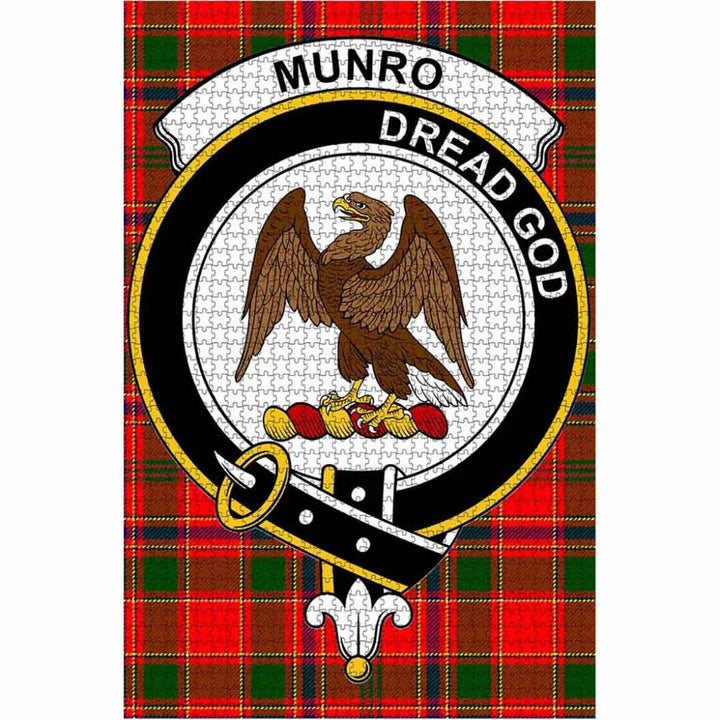 Scottish Munro Clan Crest Tartan Jigsaw Puzzle 1