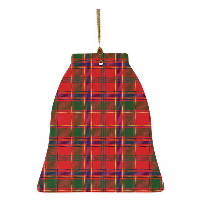 Scottish Munro Modern Clan Tartan Ceramic Ornament Bell Shape Tartan Plaid