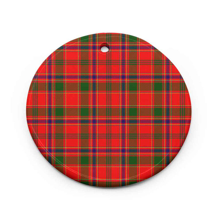 Scottish Munro Modern Clan Tartan Ceramic Ornament Circle Shape Tartan Plaid
