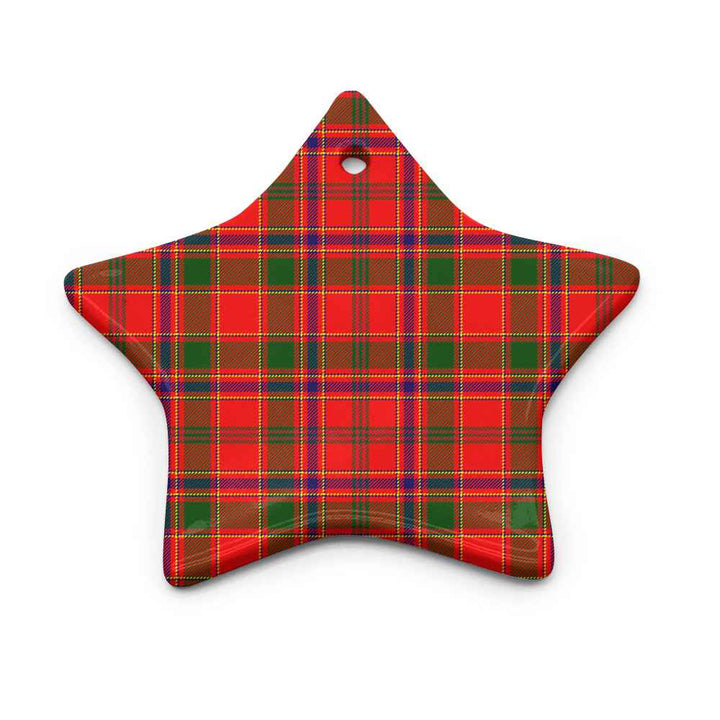 Scottish Munro Modern Clan Tartan Ceramic Ornament Star Shape Tartan Plaid