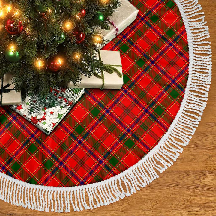 Scottish Munro Modern Clan Tartan Christmas Tree Skirt Tassels 2 Tartan Plaid