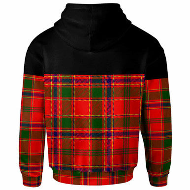 Scottish Munro Modern Clan Tartan Hoodie - Horizontal Style Back Side Tartan Plaid