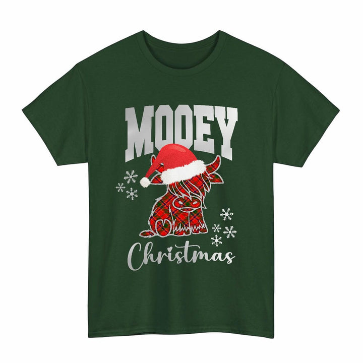 Scottish Munro Modern Clan Tartan T-Shirt - Mooey Christmas Tartan Plaid Forest Green Color