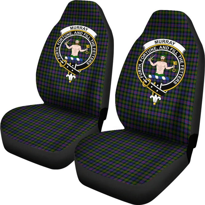 Scottish Murray Clan Crest Tartan Car Seat Covers 1
