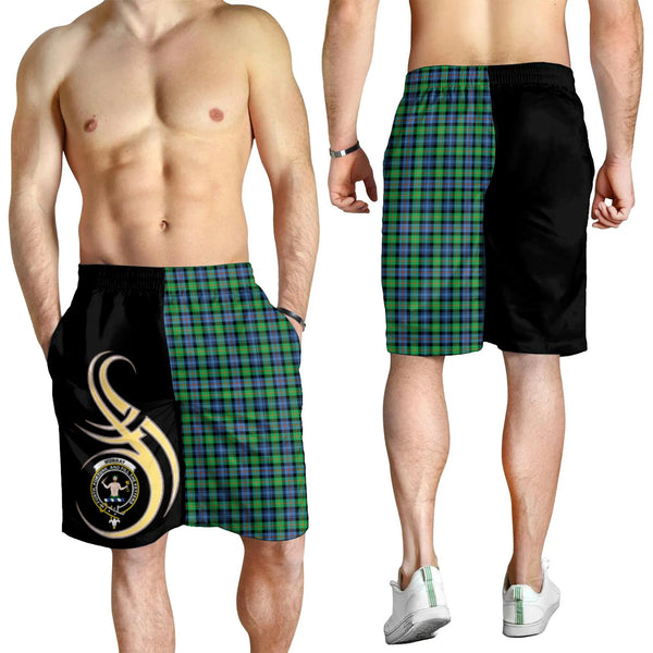 Scottish Murray of Atholl Ancient Clan Crest Tartan Believe in Me Men's Shorts