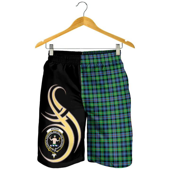 Scottish Murray of Atholl Ancient Clan Crest Tartan Believe in Me Men's Shorts