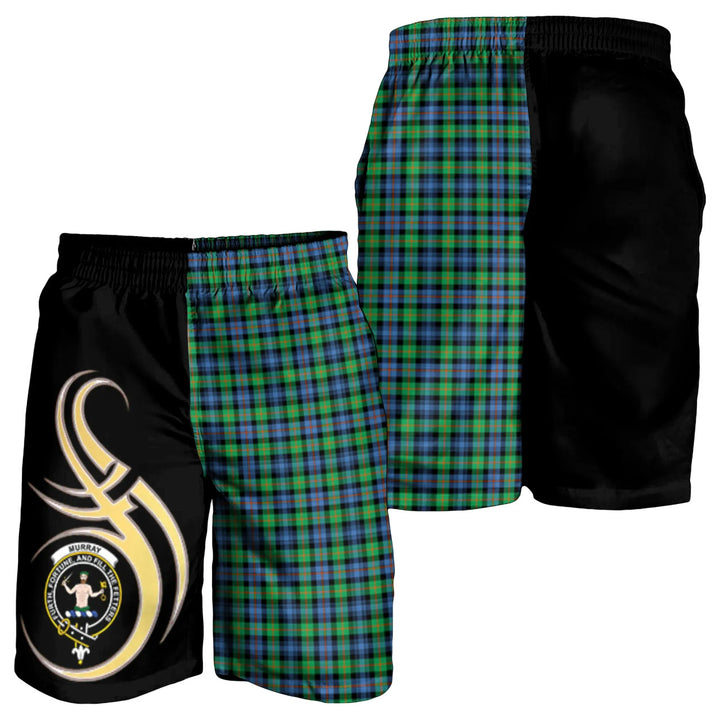 Scottish Murray of Atholl Ancient Clan Crest Tartan Believe in Me Men's Shorts