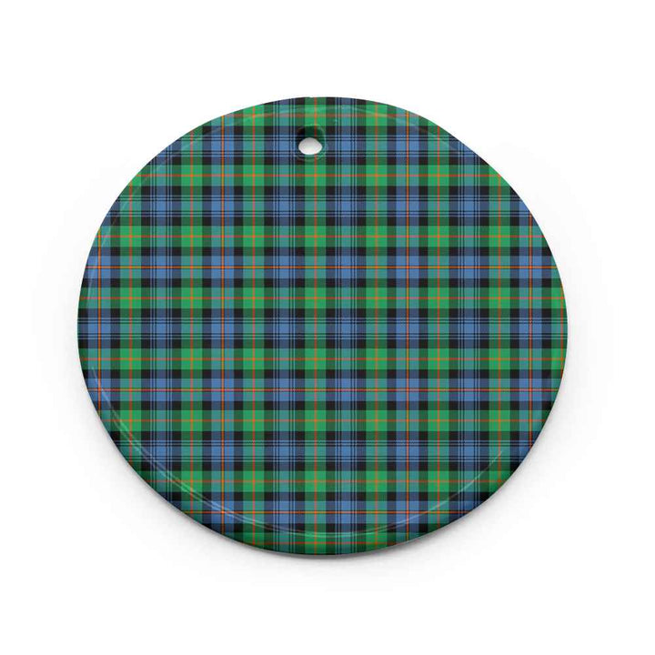 Scottish Murray of Atholl Ancient Clan Tartan Ceramic Ornament Circle Shape Tartan Plaid