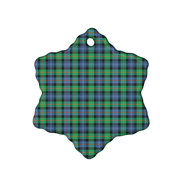 Scottish Murray of Atholl Ancient Clan Tartan Ceramic Ornament Snow Flake Shape Tartan Plaid