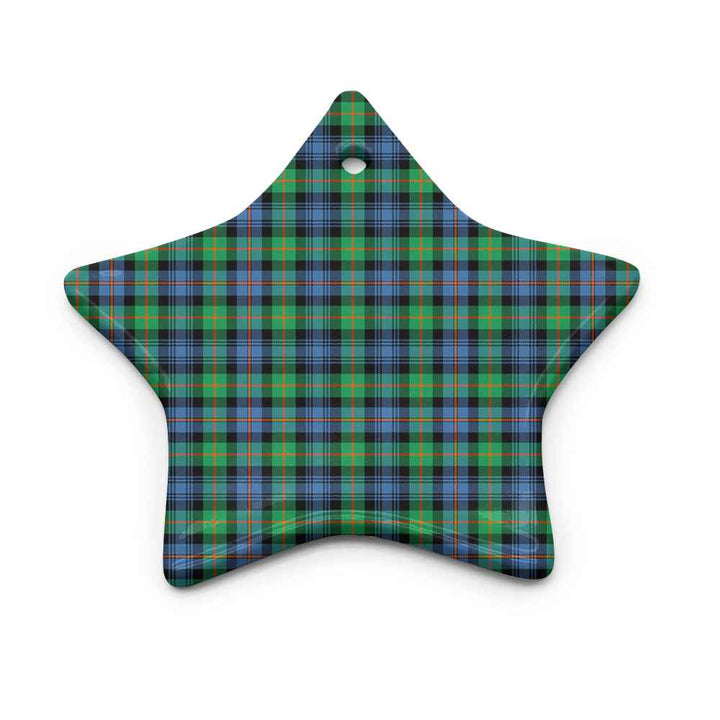 Scottish Murray of Atholl Ancient Clan Tartan Ceramic Ornament Star Shape Tartan Plaid