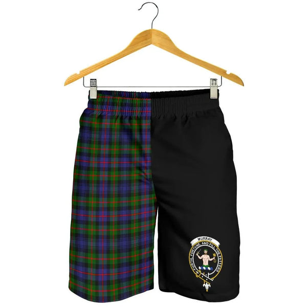 Scottish Murray (of Atholl) Clan Crest Tartan Half of Me Men's Shorts