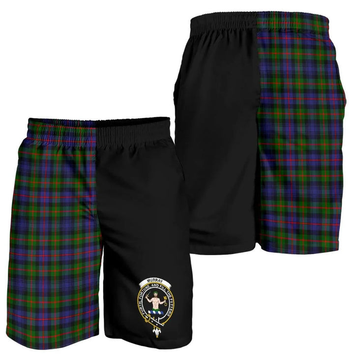 Scottish Murray (of Atholl) Clan Crest Tartan Half of Me Men's Shorts