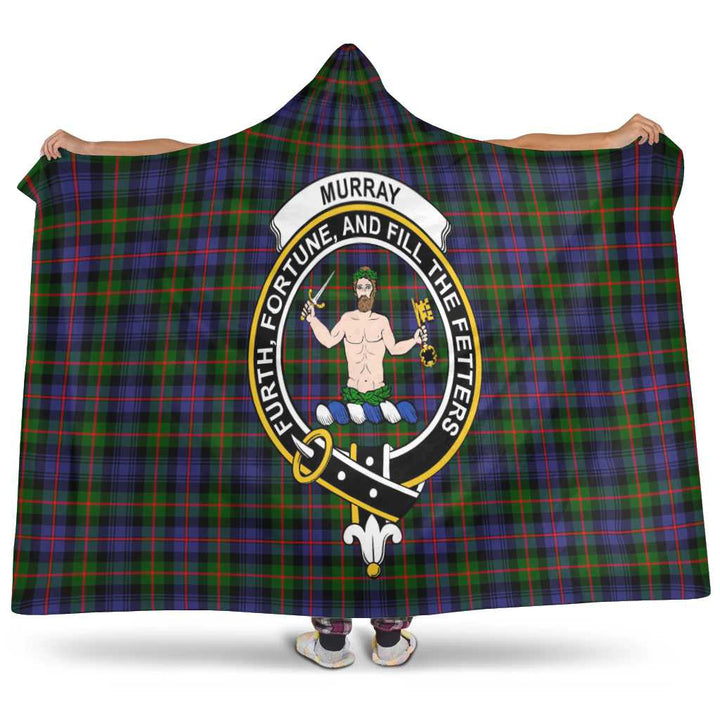 Scottish Murray (of Atholl) Clan Crest Tartan Hooded Blanket Tartan Plaid 1