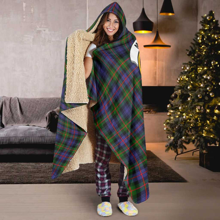 Scottish Murray (of Atholl) Clan Crest Tartan Hooded Blanket Tartan Plaid 6