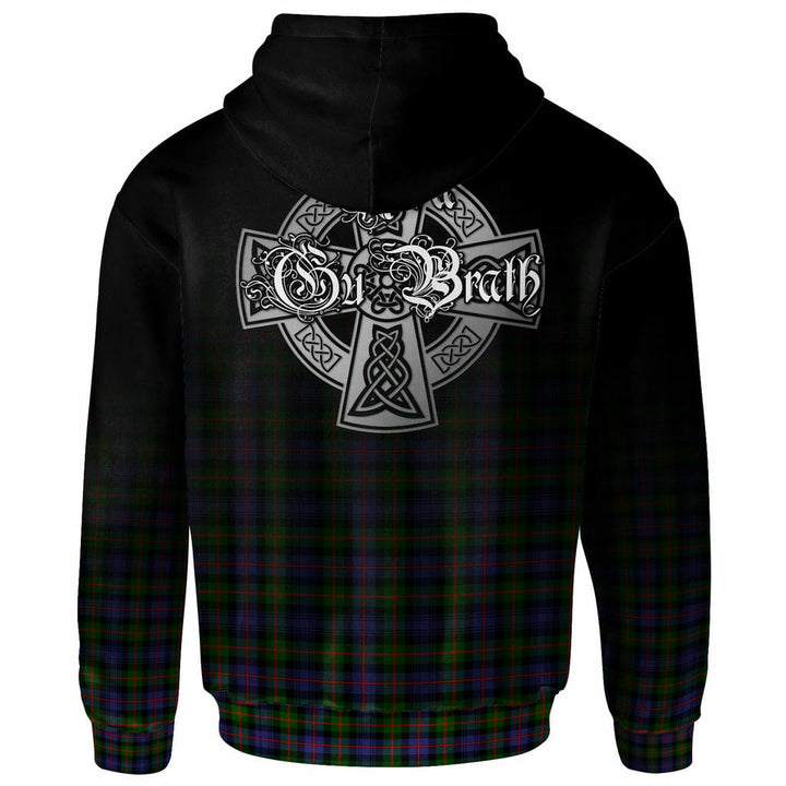 Scottish Murray (of Atholl) Clan Crest Tartan Hoodie - Alba Gu Brath Family Crest Celtic Inspired Back Side Tartan Plaid