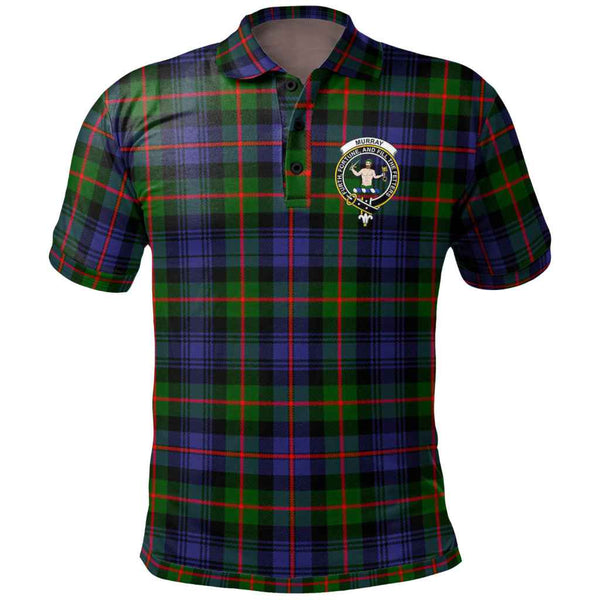 Scottish Murray (of Atholl) Clan Crest Tartan Polo Shirt Front Side Tartan Plaid