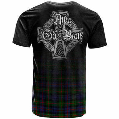 Scottish Murray (of Atholl) Clan Crest Tartan T-Shirt - Alba Gu Brath Family Crest Celtic Inspired Back Side Tartan Plaid