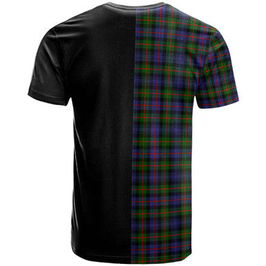 Scottish Murray (of Atholl) Clan Crest Tartan T-Shirt Half in Me Back Side Tartan Plaid