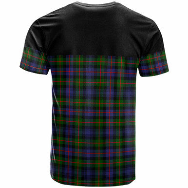 Scottish Murray (of Atholl) Clan Crest Tartan T-Shirt - Horizontal Style Back Side Tartan Plaid