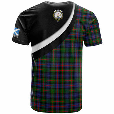Scottish Murray (of Atholl) Clan Crest Tartan T-Shirt - Scotland Forever Style Back Side Tartan Plaid