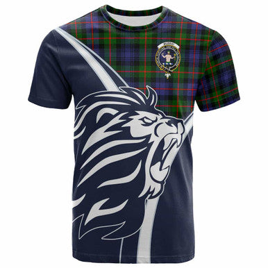 Scottish Murray (of Atholl) Clan Crest Tartan T-Shirt - Bend Style Front Side Tartan Plaid