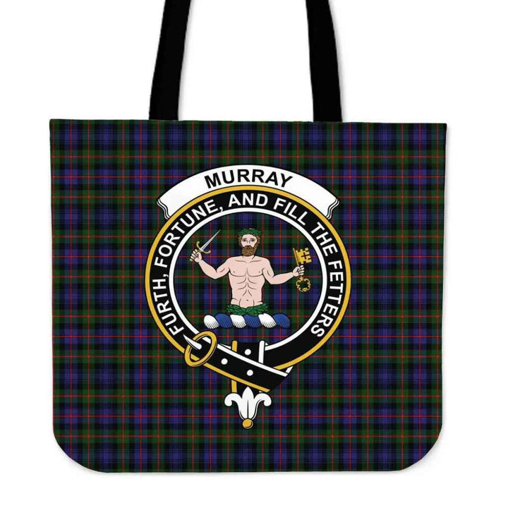 Scottish Murray of Atholl Modern Clan Crest Tartan Tote Bag Tartan Plaid