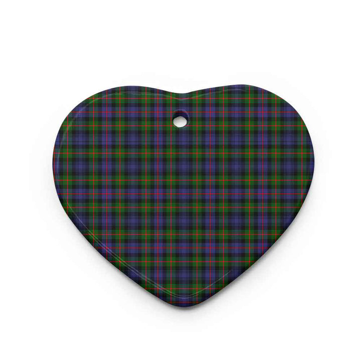 Scottish Murray of Atholl Modern Clan Tartan Ceramic Ornament Heart Shape Tartan Plaid