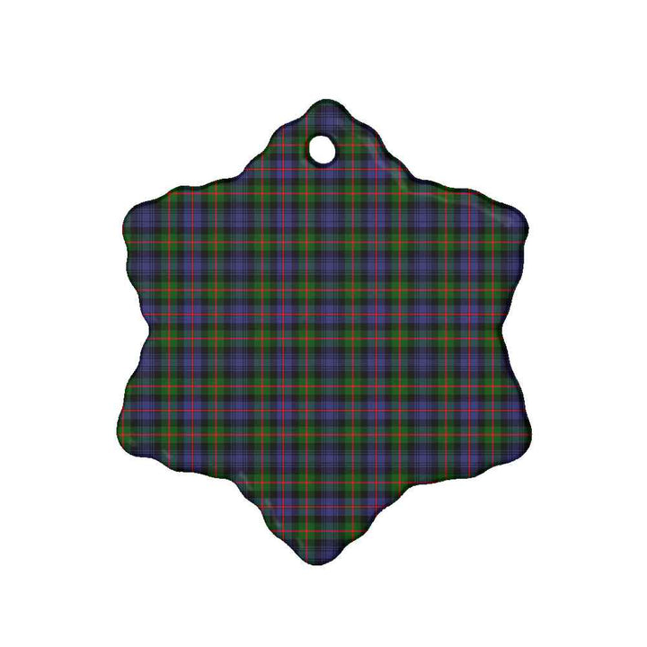Scottish Murray of Atholl Modern Clan Tartan Ceramic Ornament Snow Flake Shape Tartan Plaid
